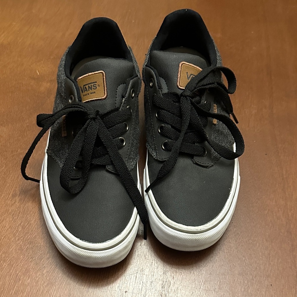Vans Atwood Deluxe Comfort Black/Gray Skate Shoes Skateboard Sneakers Men’s 8